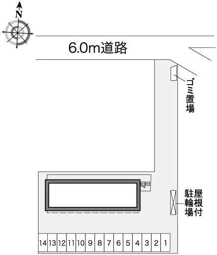 ★手数料０円★厚木市妻田北１丁目　月極駐車場（LP）